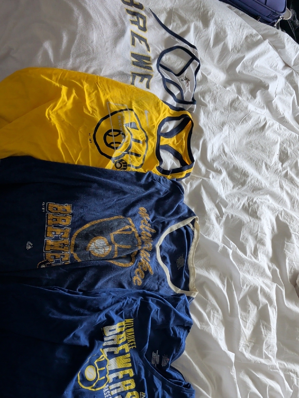 Set Of FOUR women's Brewers baseball Shirts XL